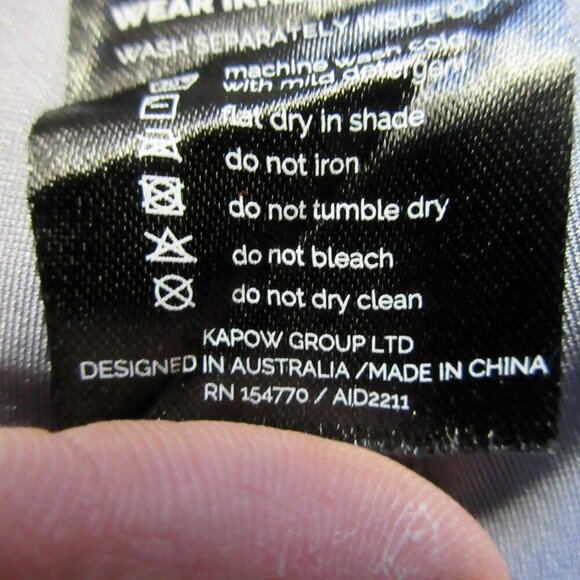 Kapow Meggings Elastic Waist Ankle Leggings Men's L Purple Fitness Workout 280 - Picture 5 of 14